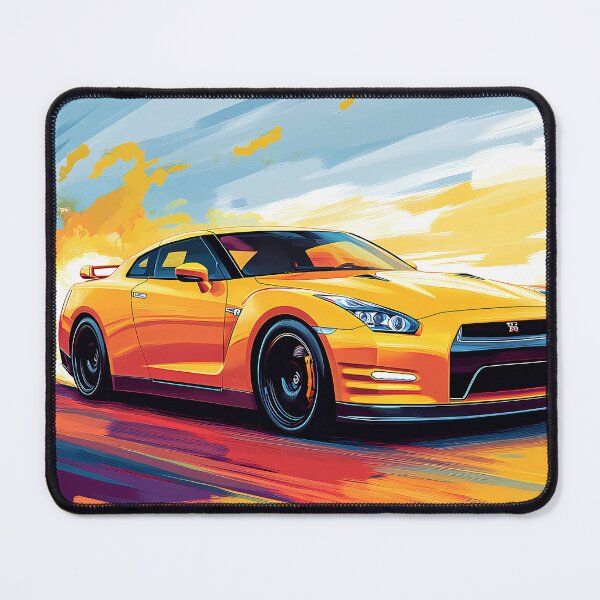 Item preview, Solar Surge – Yellow Nissan GT-R V-Spec R35 Pop Art V designed and sold by AutoPopStudio.