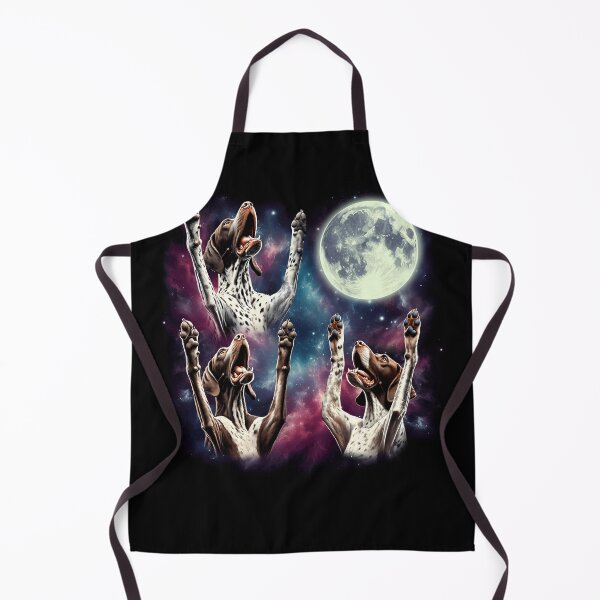 Item preview, Three German Shorthaired Pointers Howling at Moon Funny Weird Cursed Meme designed and sold by Kimberley King Art  King Art.