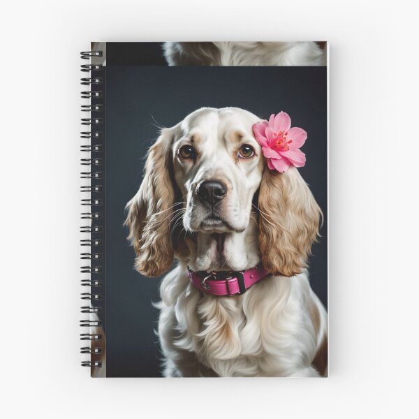 Item preview, Cocker spaniel with flower and pink collar designed and sold by Coolparrotgirl.