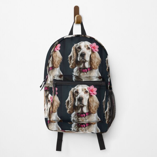 Item preview, Cocker spaniel with flower and pink collar designed and sold by Coolparrotgirl.