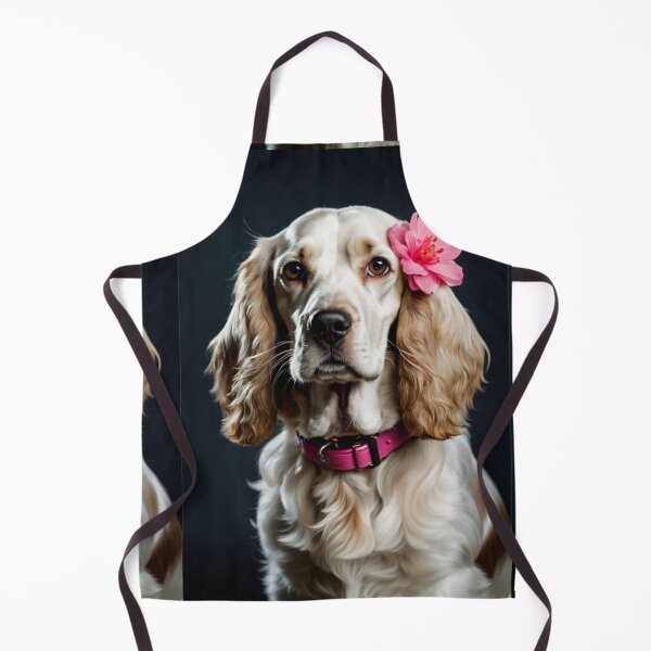 Item preview, Cocker spaniel with flower and pink collar designed and sold by Coolparrotgirl.