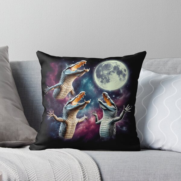 Item preview, Three Alligators Howling at Moon Funny Weird Cursed Meme designed and sold by Kimberley King Art  King Art.