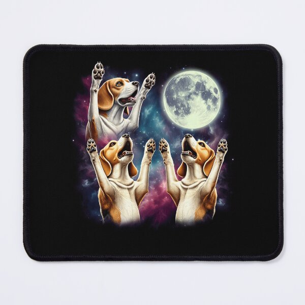 Item preview, Three Beagles Howling at Moon Funny Weird Cursed Meme designed and sold by Kimberley King Art  King Art.