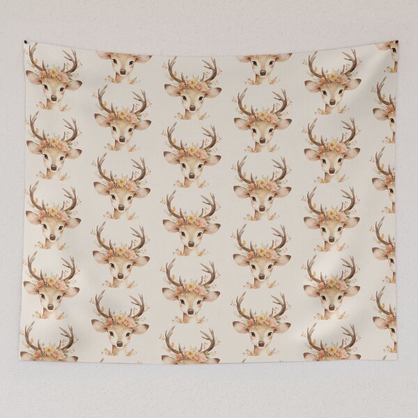 Item preview,  Watercolor Floral Crown Deer designed and sold by MA DESIGNS.