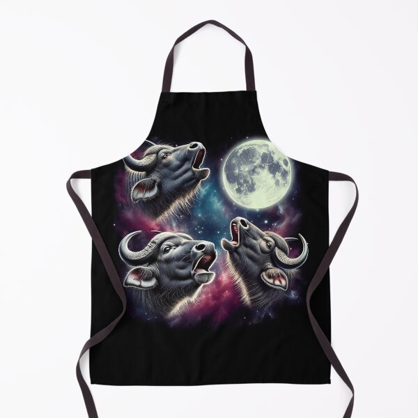 Item preview, Three Buffalos Howling at Moon Funny Weird Cursed Meme designed and sold by Kimberley King Art King Art.
