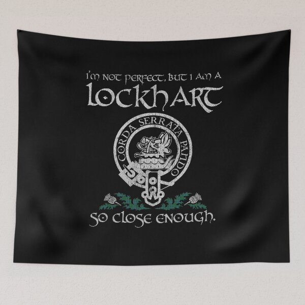 Item preview, Lockhart clan Scottish surname crest badge motto tartan sporran kilt men women designed and sold by Clan1093.