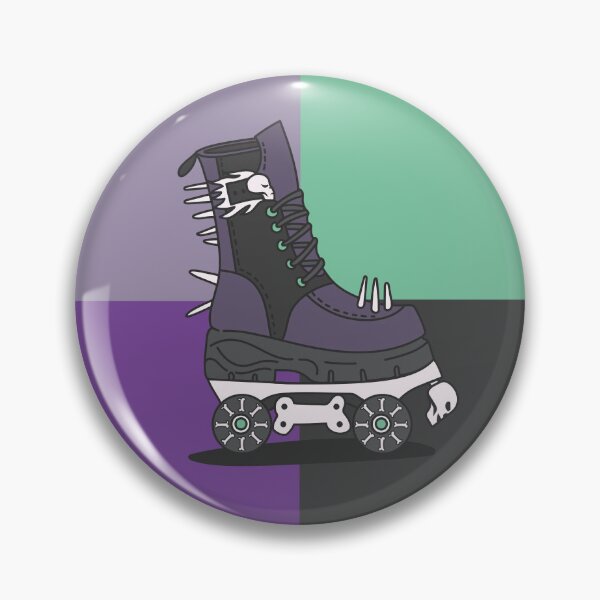 Metal roller skate Button