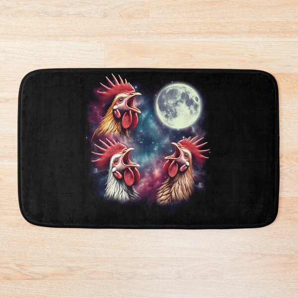Item preview, Three Chickens Howling at Moon Funny Farmer Weird Cursed Meme designed and sold by Kimberley King Art  King Art.
