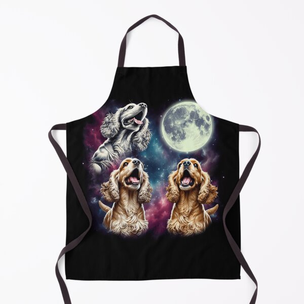 Item preview, Three Cocker Spaniels Howling at Moon Funny Weird Cursed Meme designed and sold by Kimberley King Art King Art.