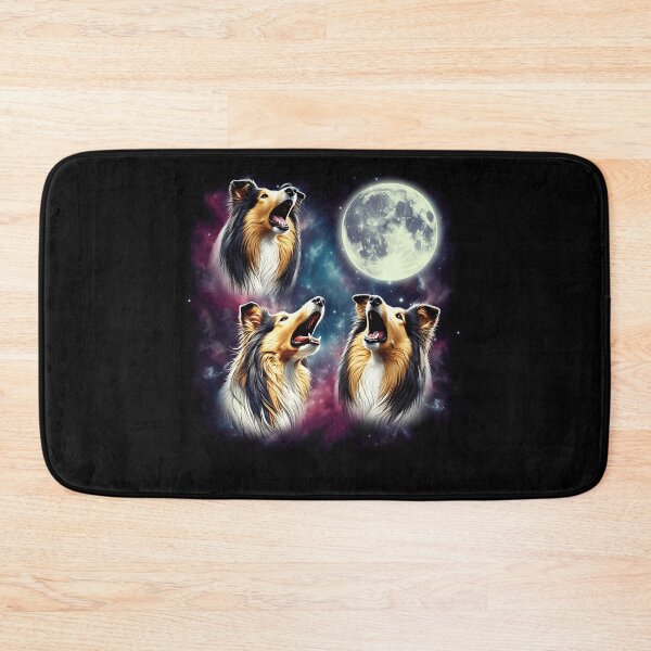Item preview, Three Collies Howling at Moon Funny Weird Cursed Meme designed and sold by Kimberley King Art  King Art.