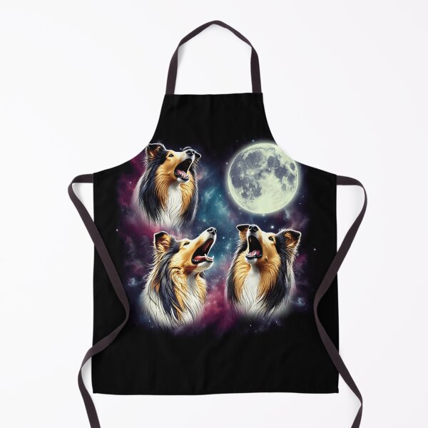 Item preview, Three Collies Howling at Moon Funny Weird Cursed Meme designed and sold by Kimberley King Art  King Art.