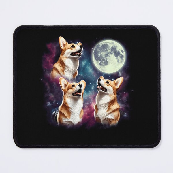 Item preview, Three Corgis Howling at Moon Funny Weird Cursed Meme designed and sold by Kimberley King Art  King Art.