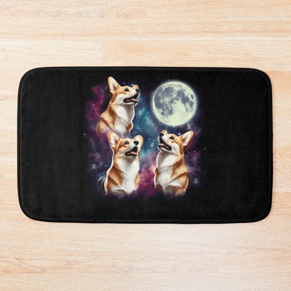 Item preview, Three Corgis Howling at Moon Funny Weird Cursed Meme designed and sold by Kimberley King Art  King Art.