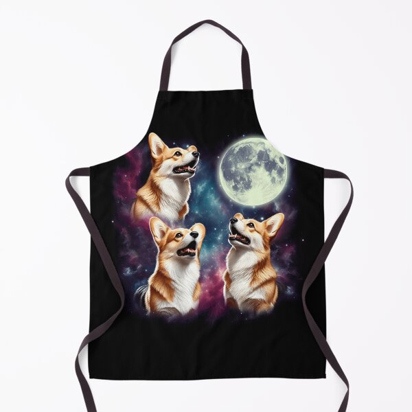 Item preview, Three Corgis Howling at Moon Funny Weird Cursed Meme designed and sold by Kimberley King Art King Art.