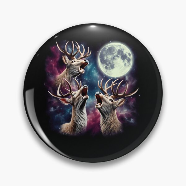 Item preview, Three Deers Howling at Moon Funny Weird Cursed Meme designed and sold by Kimberley King Art  King Art.