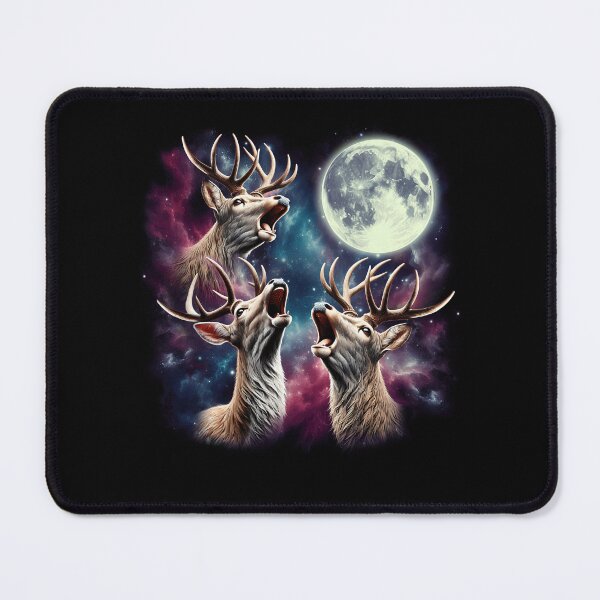 Item preview, Three Deers Howling at Moon Funny Weird Cursed Meme designed and sold by Kimberley King Art  King Art.