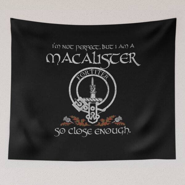 Item preview, MacAlister of Glenbarr clan Scottish surname crest badge motto tartan sporran kilt men women designed and sold by Clan1093.