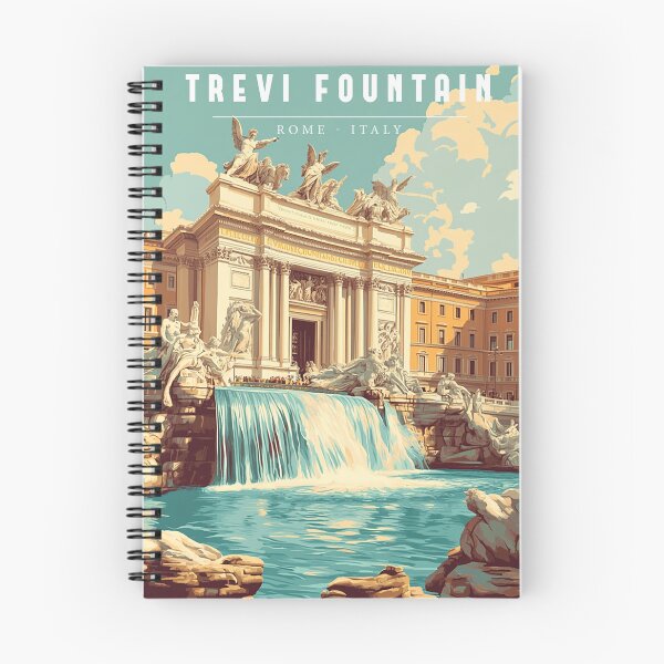 Item preview, Retro Travel Poster Trevi Fountain Rome Vintage Artwork designed and sold by StrasserArt.