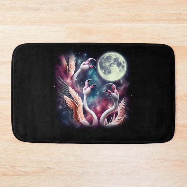 Item preview, Three Flamingos Howling at Moon Funny Weird Cursed Meme designed and sold by Kimberley King Art  King Art.
