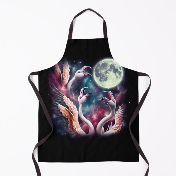 Item preview, Three Flamingos Howling at Moon Funny Weird Cursed Meme designed and sold by Kimberley King Art King Art.