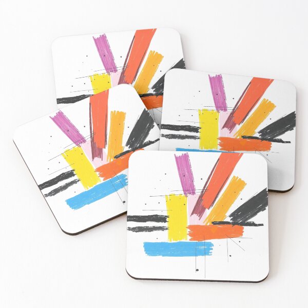 Item preview, Dynamic Abstract Lines – Colorful Suprematist Composition designed and sold by Wesira.