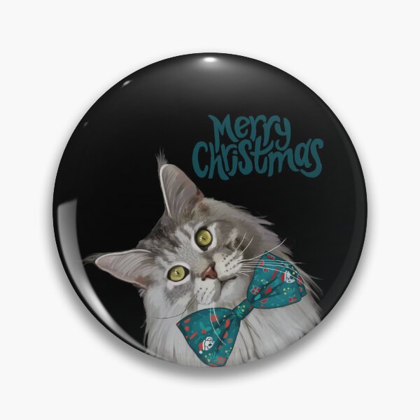 Item preview, Merry Christmas cat designed and sold by Indie-Ink.
