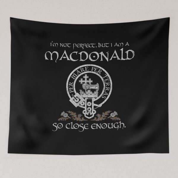 Item preview, MacDonald of Boisdale clan Scottish surname crest badge motto tartan sporran kilt men women designed and sold by Clan1093.