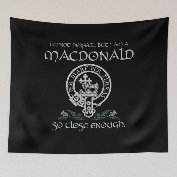 Item preview, MacDonald of Borrodale clan Scottish surname crest badge motto tartan sporran kilt men women designed and sold by Clan1093.