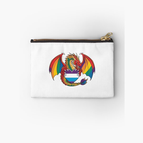 Item preview, Rainbow dragon with genderfluid flag - fantasy and pride designed and sold by StormArte.