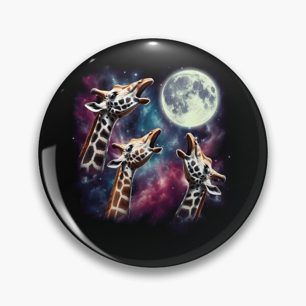 Item preview, Three Giraffes Howling at Moon Funny Weird Cursed Meme designed and sold by Kimberley King Art  King Art.