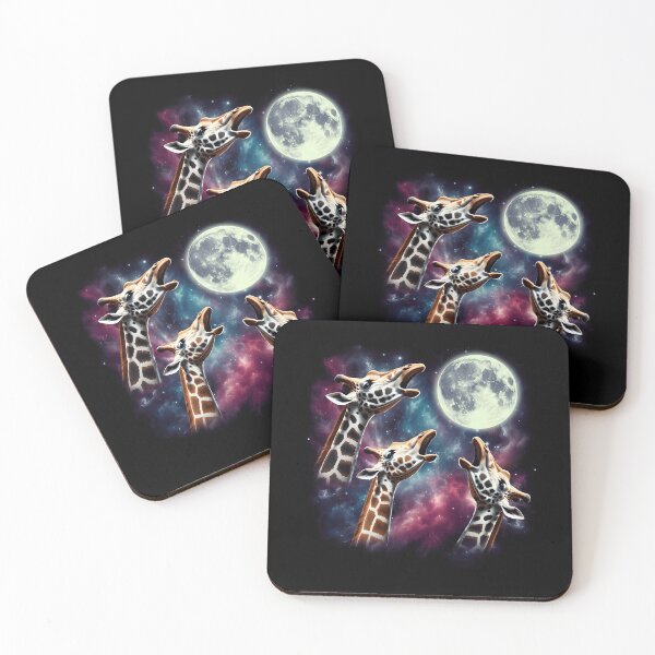 Item preview, Three Giraffes Howling at Moon Funny Weird Cursed Meme designed and sold by Kimberley King Art  King Art.