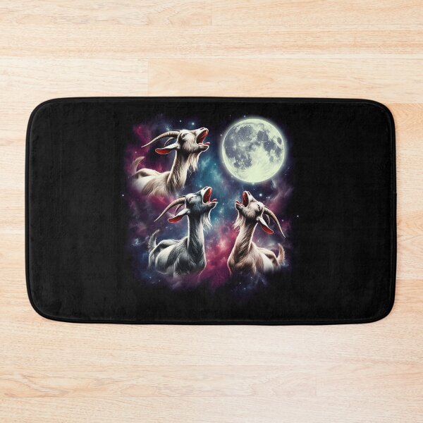 Item preview, Three Goats Howling at Moon Funny Farmer Weird Cursed Meme designed and sold by Kimberley King Art  King Art.