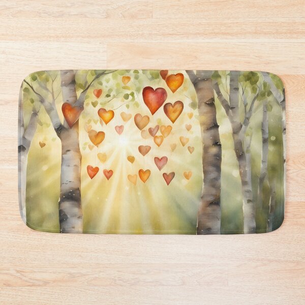 Item preview, Resin Hearts in Birch Forest designed and sold by CalmnessbyChoice.