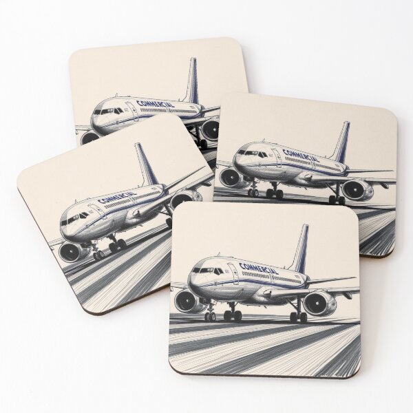 Item preview, Black and White Commercial Airplane Sketch designed and sold by EMaviation_.