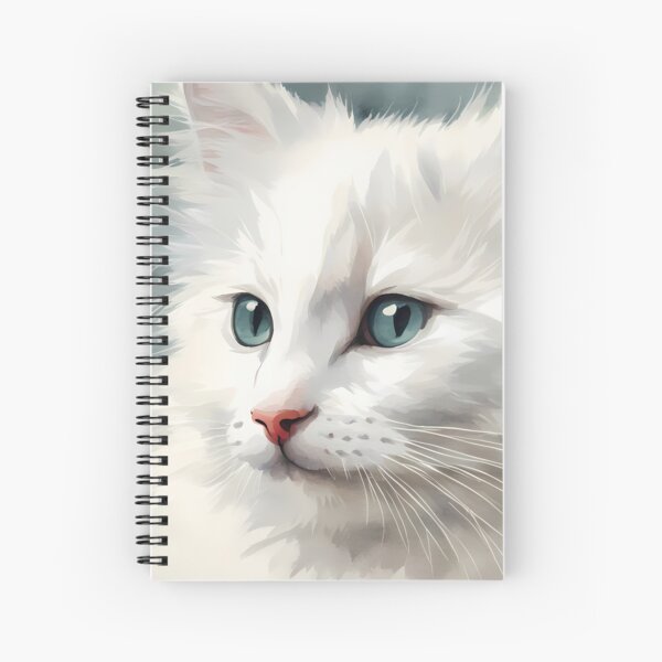 Item preview, White Fluffy Cat designed and sold by BookCovered.
