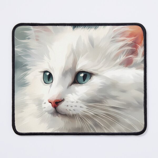 Item preview, White Fluffy Cat designed and sold by CalmnessbyChoice.