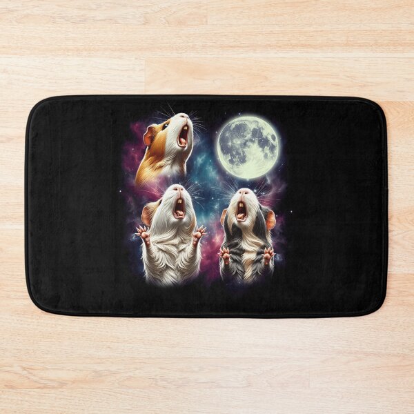 Item preview, Three Guinea Pigs Howling at Moon Funny Weird Cursed Meme designed and sold by Kimberley King Art  King Art.