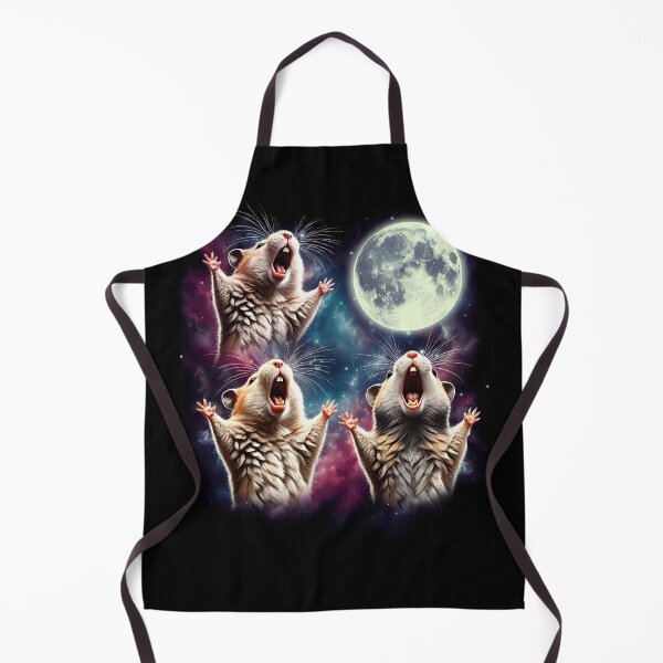 Item preview, Three Hamsters Howling at Moon Funny Weird Cursed Meme designed and sold by Kimberley King Art King Art.