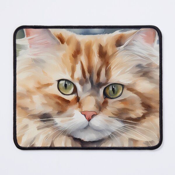 Vista previa del artículo con la obra «Gato beige esponjoso», diseñado y vendido por BookCovered.