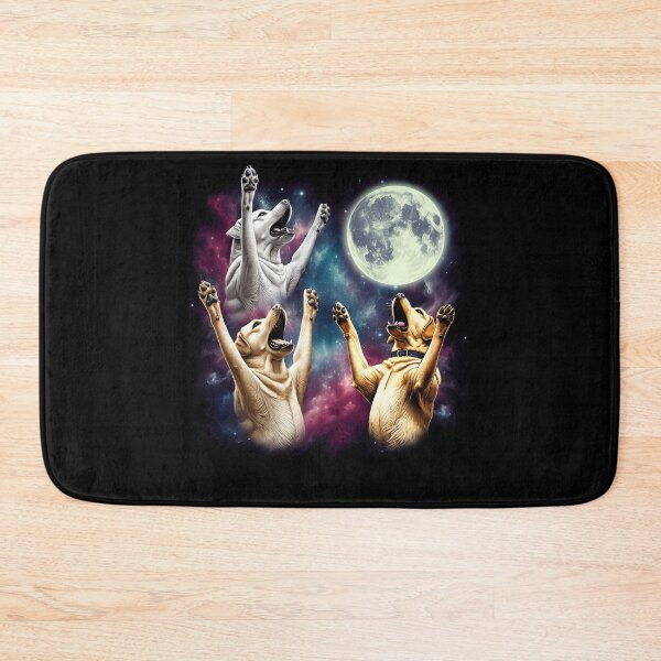Item preview, Three Labrador Retrievers Howling at Moon Funny Weird Cursed Meme designed and sold by Kimberley King Art  King Art.