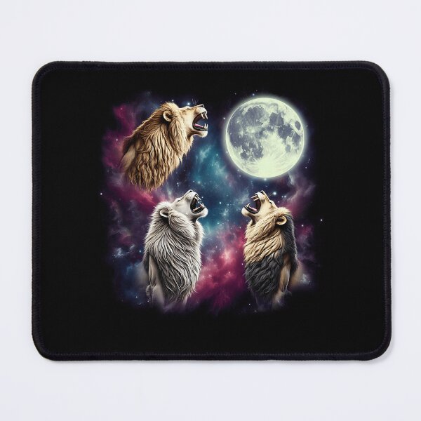 Item preview, Three Lions Howling at Moon Funny Weird Cursed Meme designed and sold by Kimberley King Art  King Art.