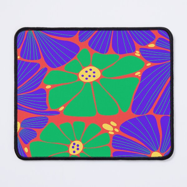 Item preview, Maximalist flower print with pink hues designed and sold by JoySpark.