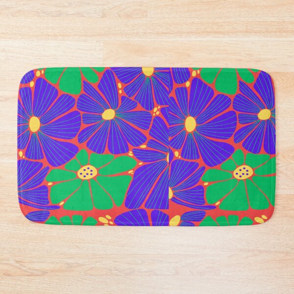 Item preview, Maximalist flower print with pink hues designed and sold by JoySpark.