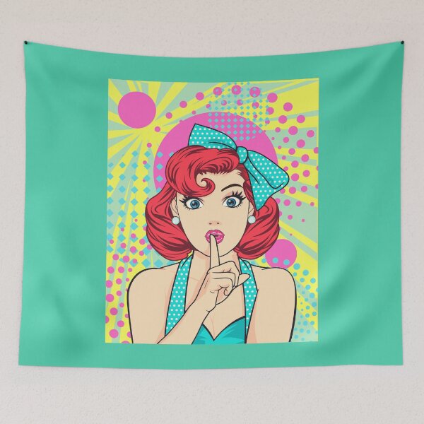 Item preview, Retro Woman, Pop Art, Bubbles, Beautiful, Vintage  designed and sold by AASparksDesigns.