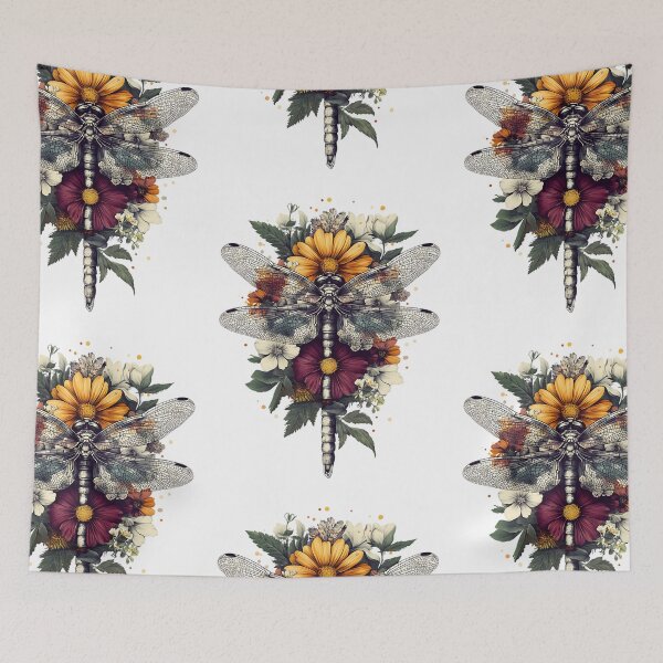 Item preview, Vintage Floral Dragonfly designed and sold by bapupa.