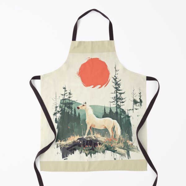 Item preview, Horse mountain backdrop - trees & lake designed and sold by Richenda.