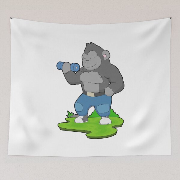 Item preview, Gorilla Bodybuilder Dumbbell Bodybuilding designed and sold by Snabdesign84.