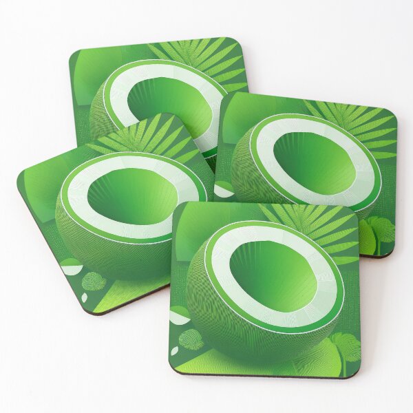 Item preview, Minimalist Vibrant Green Coconut Abstract Art designed and sold by Rethrowback.