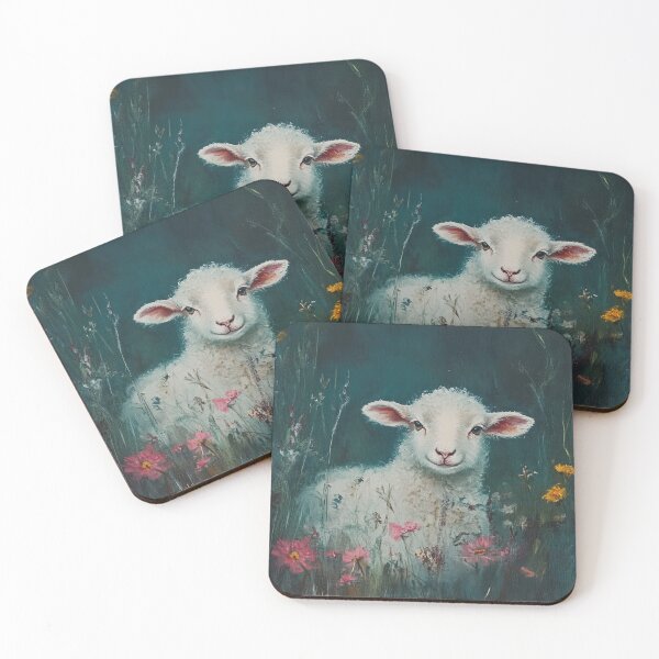 Item preview, Cute Lamb painting designed and sold by The Deep Studio.