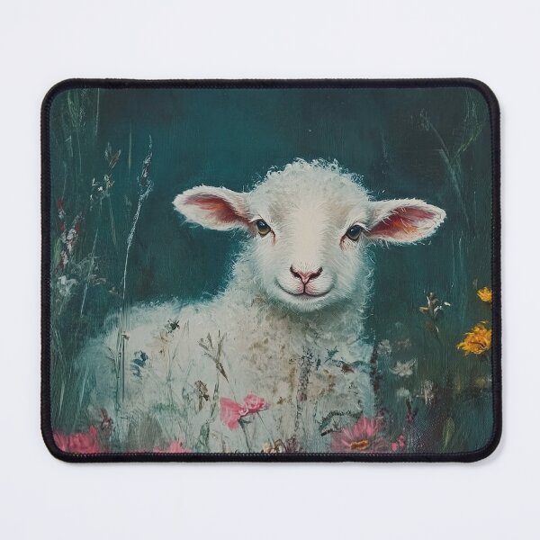 Item preview, Cute Lamb painting designed and sold by The Deep Studio.